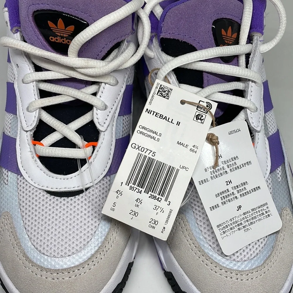 Adidas Niteball 2.0 Size 5 White Purple Rush GX0775 New